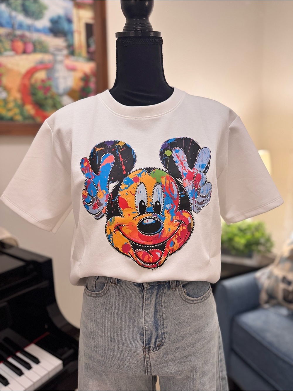 Graphic Mickey Mouse Tee - Colorful Pop Art ✅Brand New✅